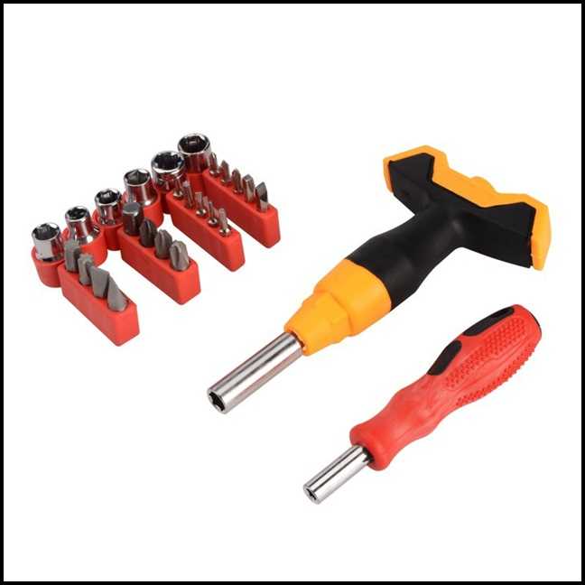 Jual CRH 26 Bit T Handle Tool Kit Ratchet Screwdriver Set GM212