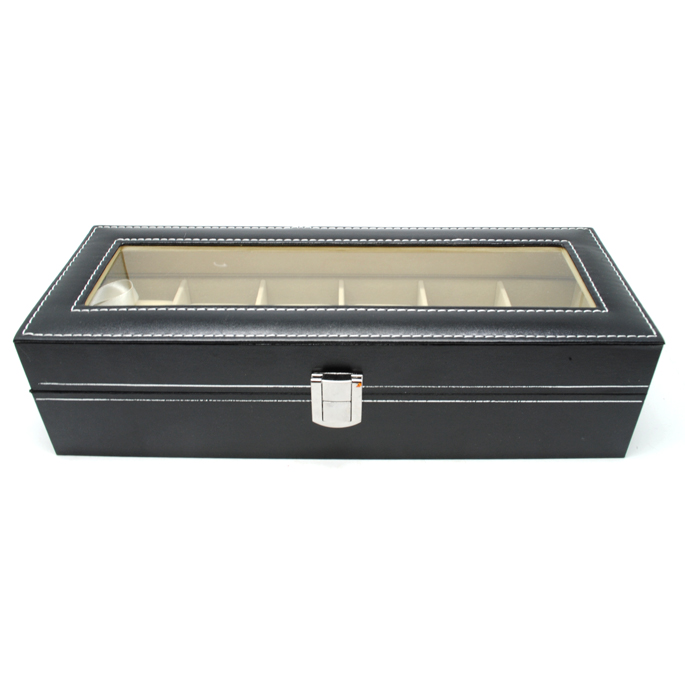 Kotak Penyimpanan Jam Tangan Storage Organizer Watch Box 6 Slot - LS-006