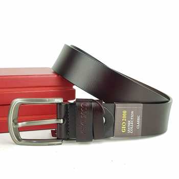 Ikat Pinggang Gesper Sabuk Pria - Kulit Asli GIO 2000 JRM 12