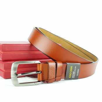 Ikat Pinggang Gesper Sabuk Pria - Kulit Asli GIO 2000 JRM 11