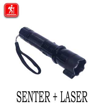 TERLARIS Senter Laser Stun gun Nyala Terang Rechargeble SWAT Taktis