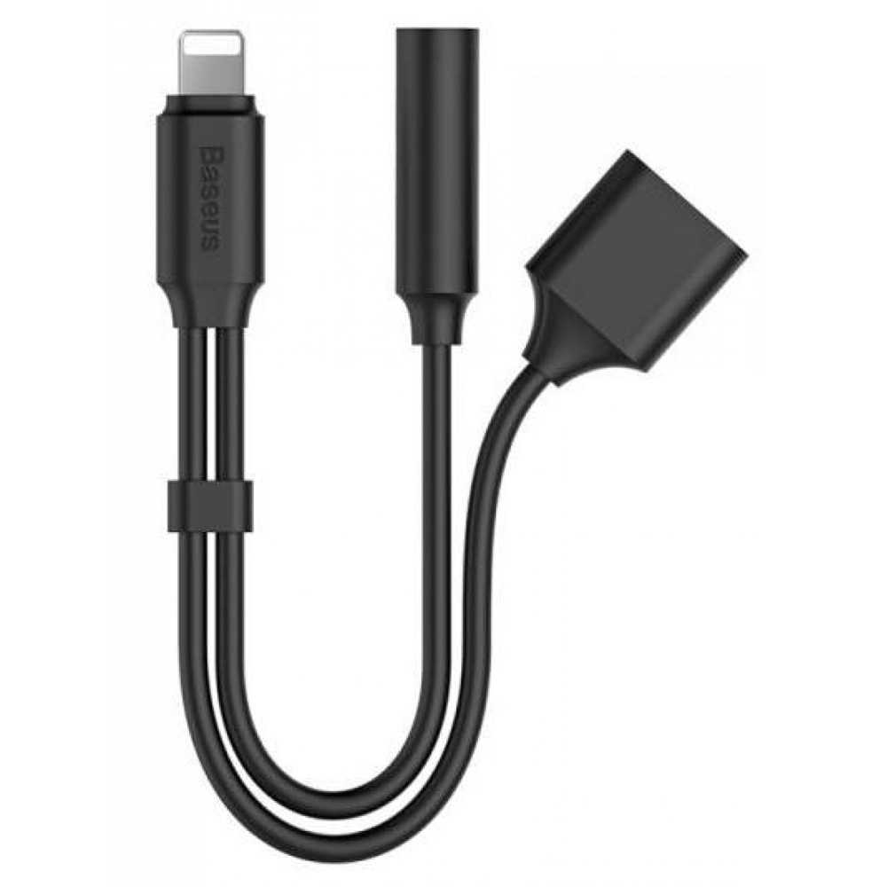 Jual Baseus Adapter Lightning to AUX 3.5mm Headphone + Lightning