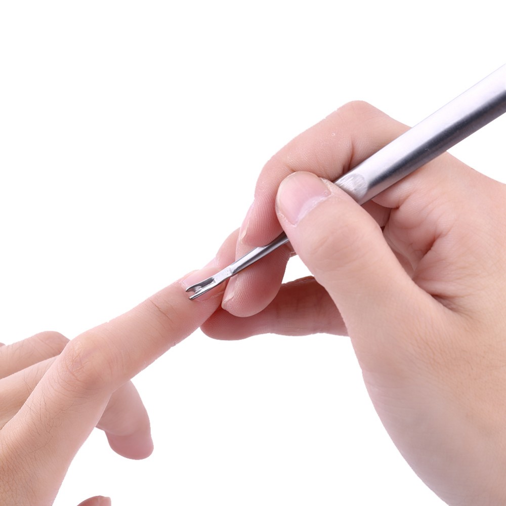 Alat Pencabut Kulit Mati Kutikula Nail Spoon Stainless Steel