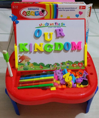 MAINAN DRAWING BOARD TABLE MEJA PAPAN TULIS ABJAD NO.5980A