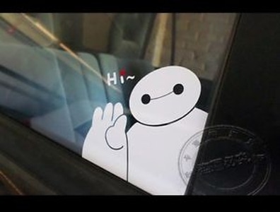 Aksesoris Mobil Stiker Kaca Body Belakang Baymax Hi