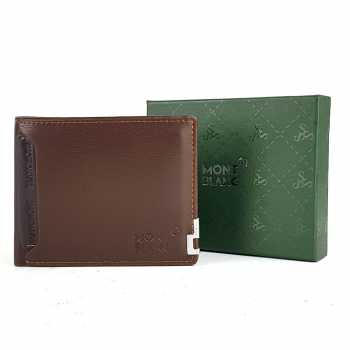 Dompet Tidur Lipat Pendek Kulit Asli Murah - MB TS-1 COFFEE