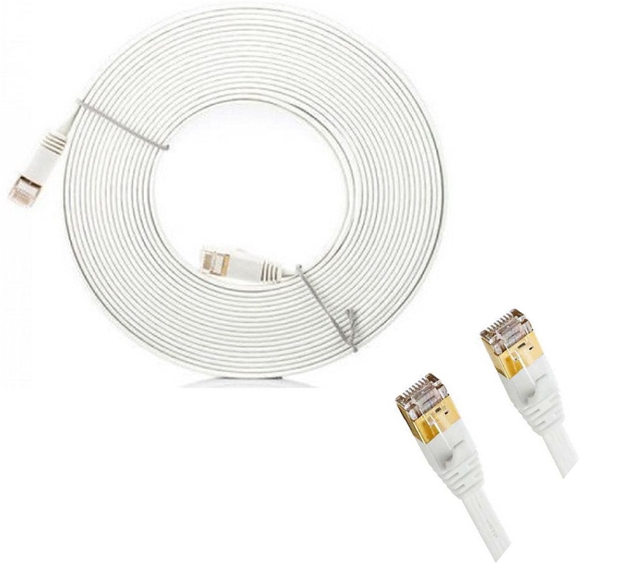 Mediatech Kabel Lan RJ45 Cat 7 Flat 50m / 50 Meter
