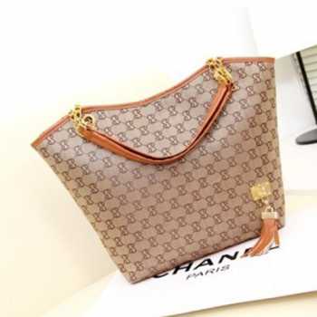 tas pundak wanita shoulder bag fashion cewek momnogram coklat bta355
