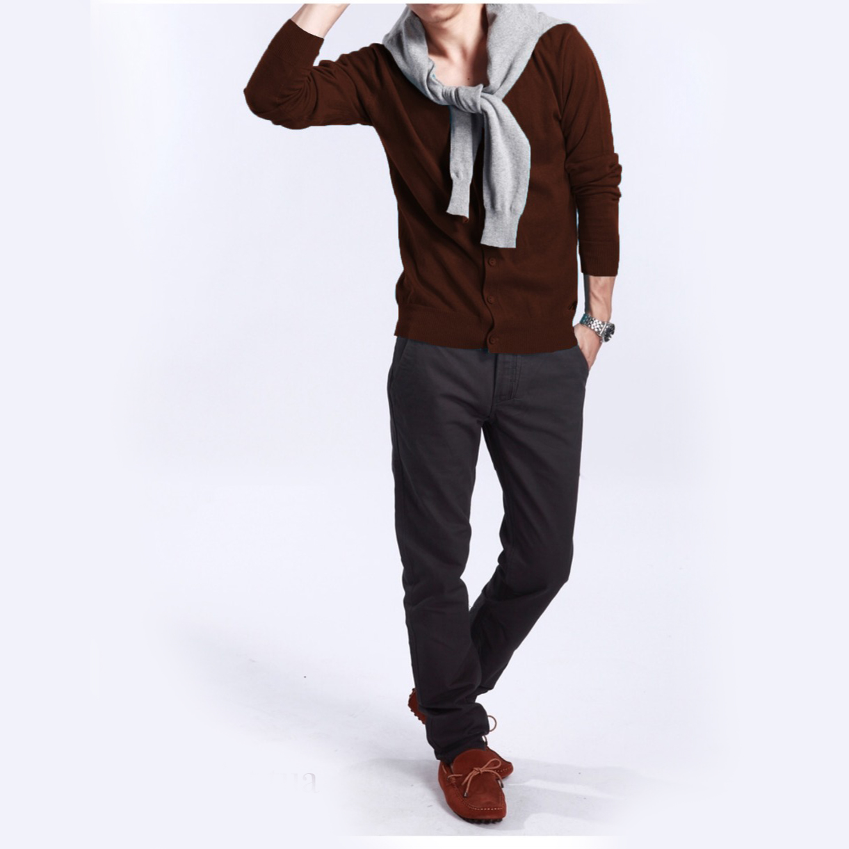 Jfashion Cardigan Rajut Knitting Tangan Panjang Pria - Alvin