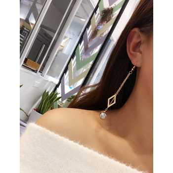 LRC Anting Tusuk Round Ball Pendant Decorated Tassel Design earrrings