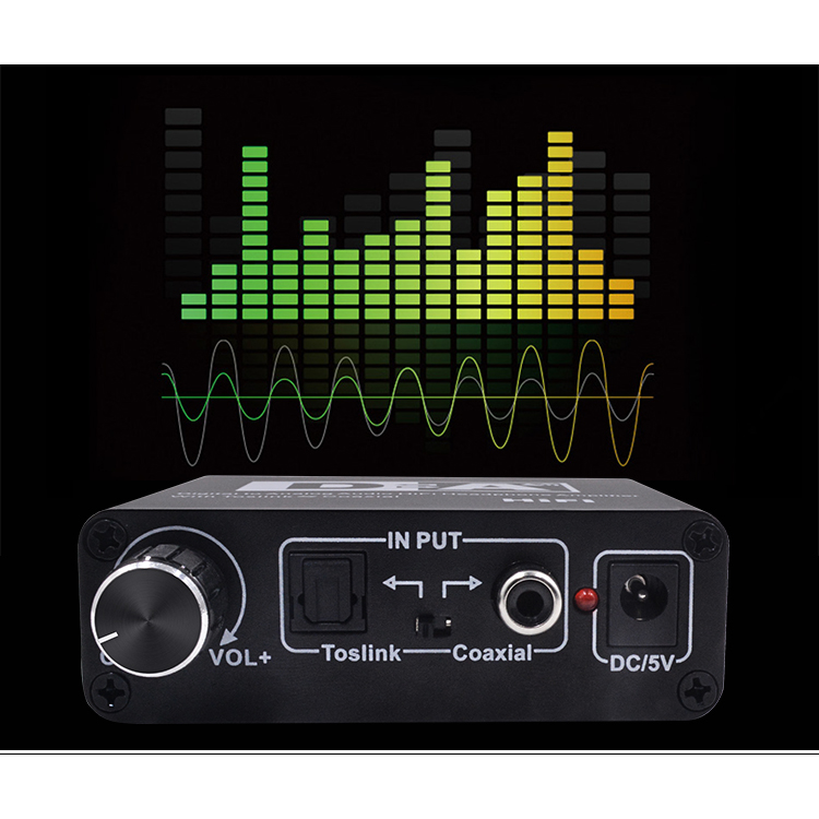 Audio Konverter DAC Audio HiFi Coaxial Toslink ke 3.5mm AUX RCA - AV-C6