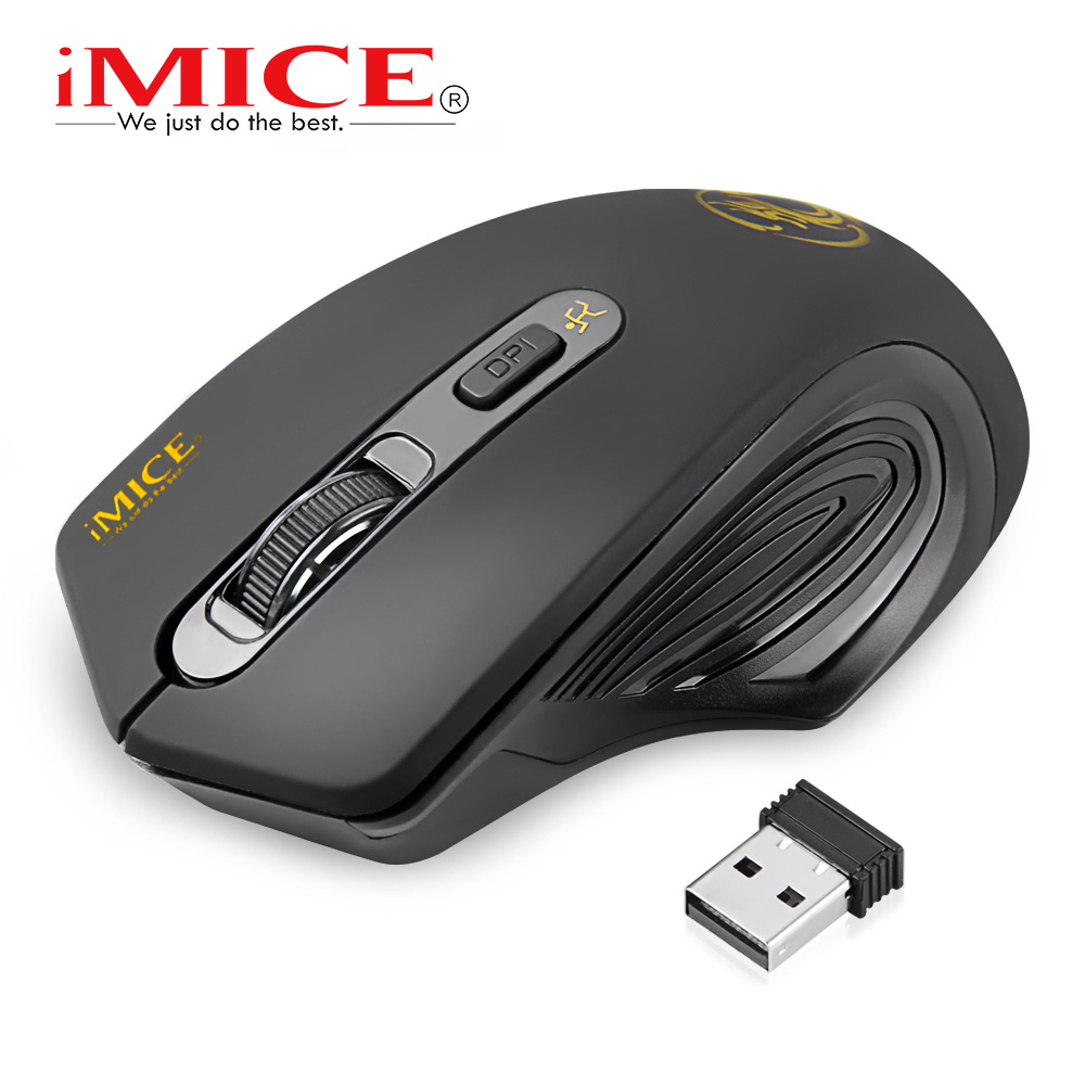 iMICE Mouse Gaming Wireless Optical 2.4GHz Ergonomic 2000DPI - E-1800/G-1800