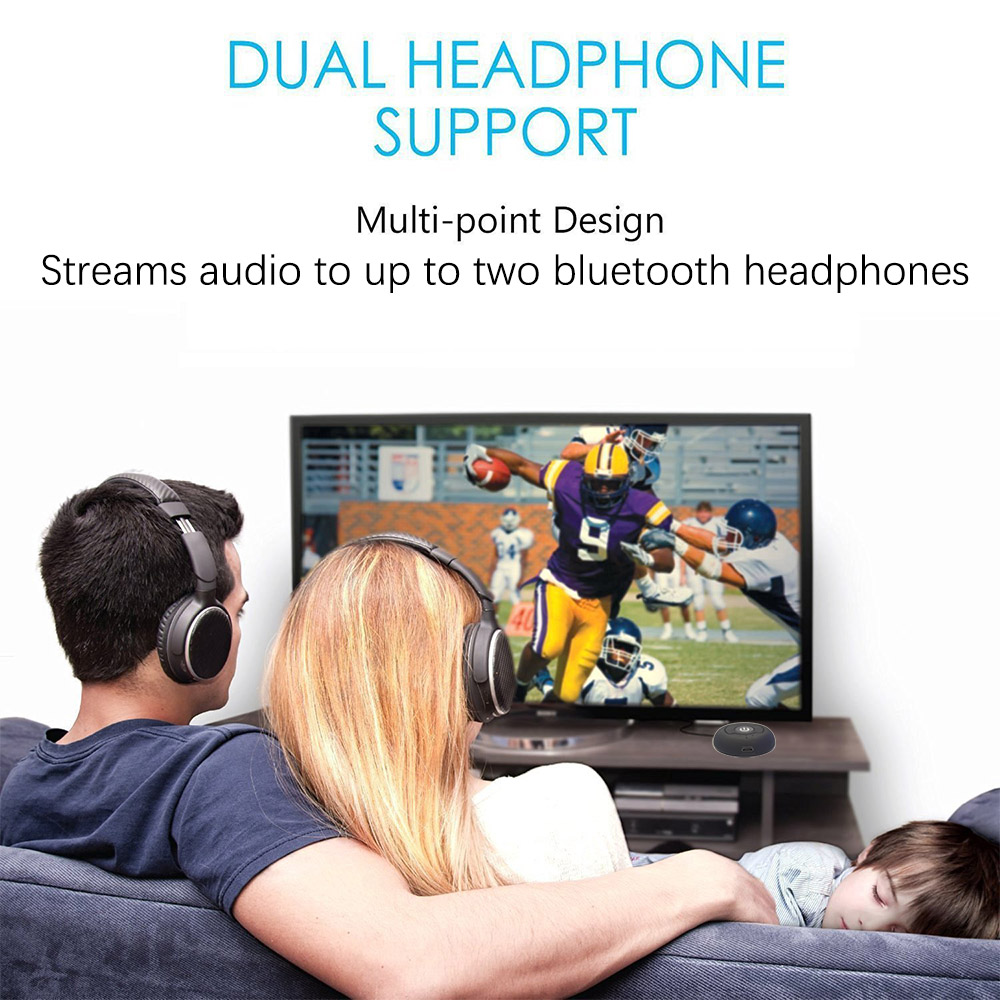 Multi-Point Audio Bluetooth Transmitter Wireless Device Connector - H-366T
