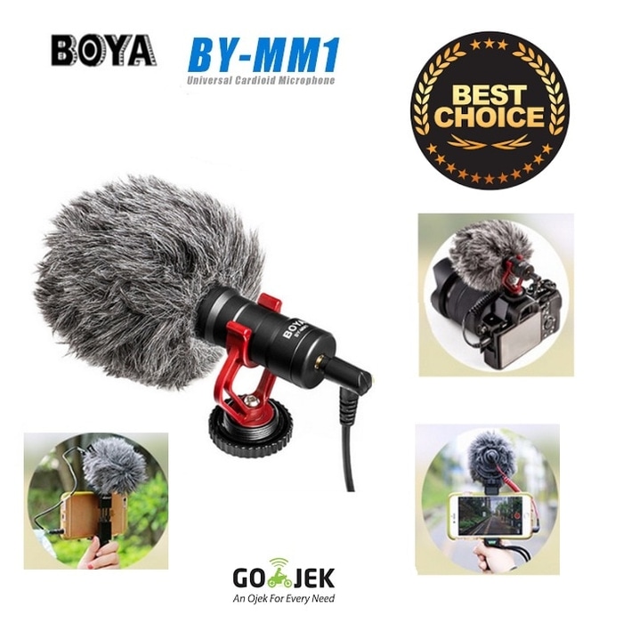 Microphone Boya BY MM1 CardioId Shotgun Mic DSLR - Handphone