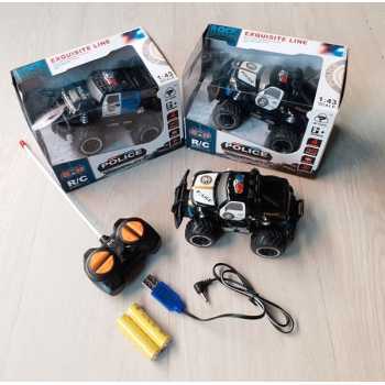 MAINAN RC SUV POLICE CAR MOBIL JEEP POLISI HITAM REMOTE CONTROL