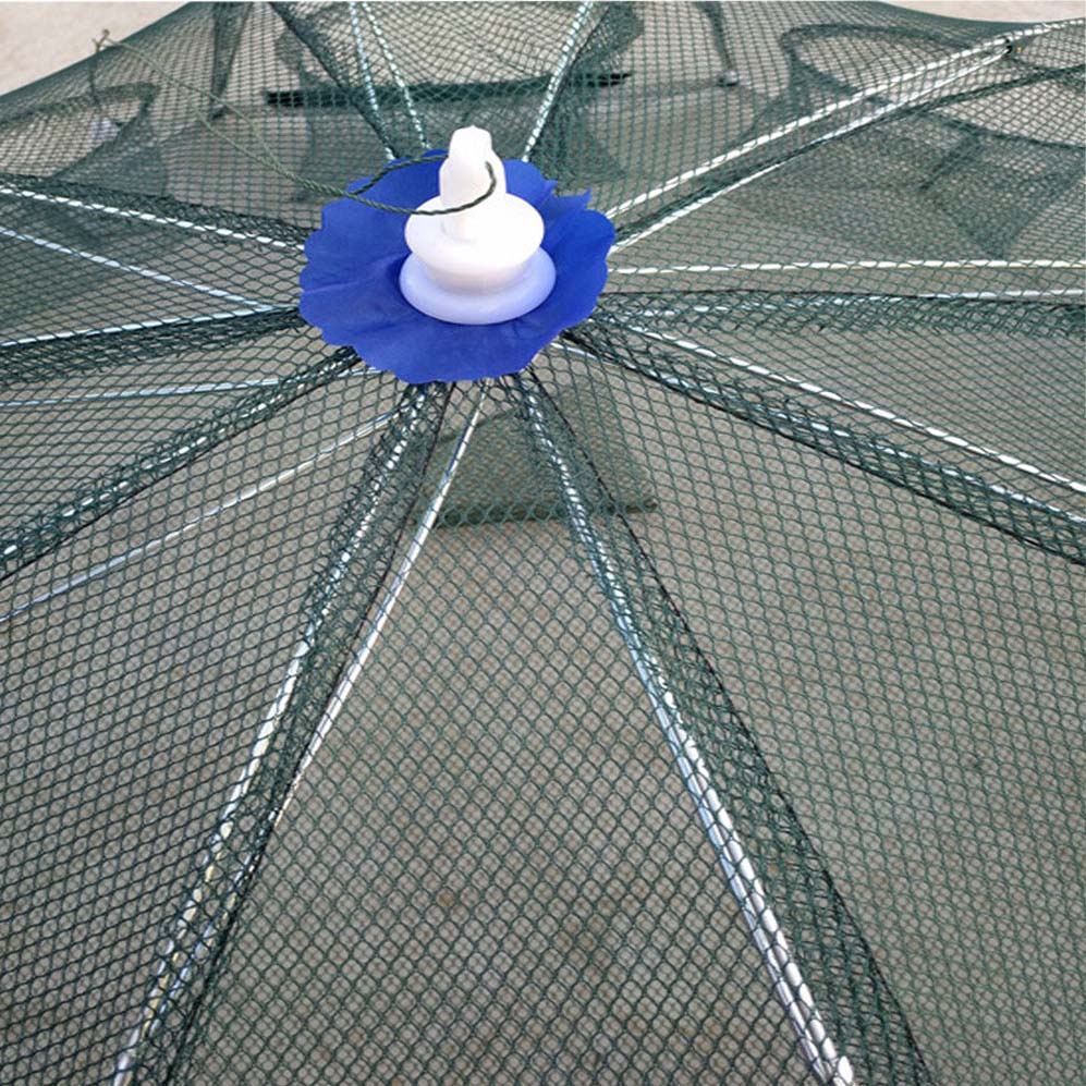 Jaring Pancing Ikan Udang Automatic Fold Umbrella Fishing Net 5 Holes