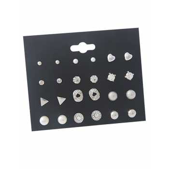 LRC Anting Sets Geometric Shape Decorated Earrings
