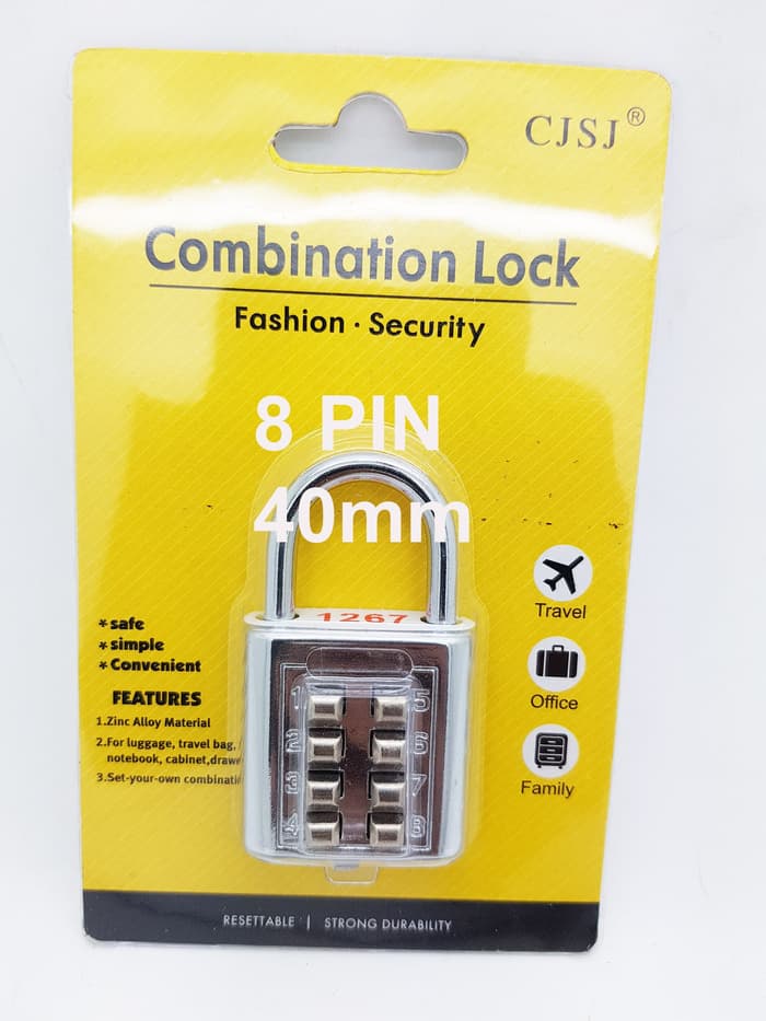 KUNCI GEMBOK PIN / PASSWORD / KOMBINASI ANGKA
