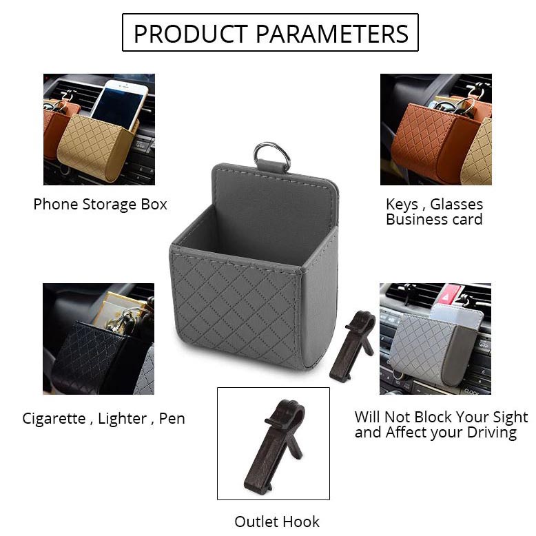 SEAMETAL Kantong Organizer Dashboard Air Vent Mobil Serbaguna - C37465