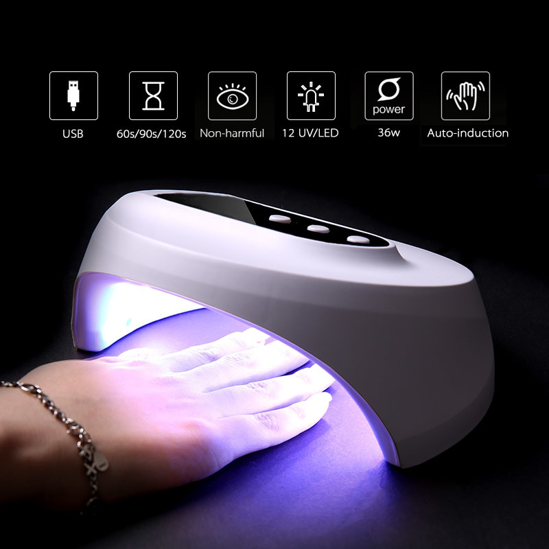 Biutte.co Pengering Kutek Kuku Smart UV LED Nail Dryer 36W - Z10