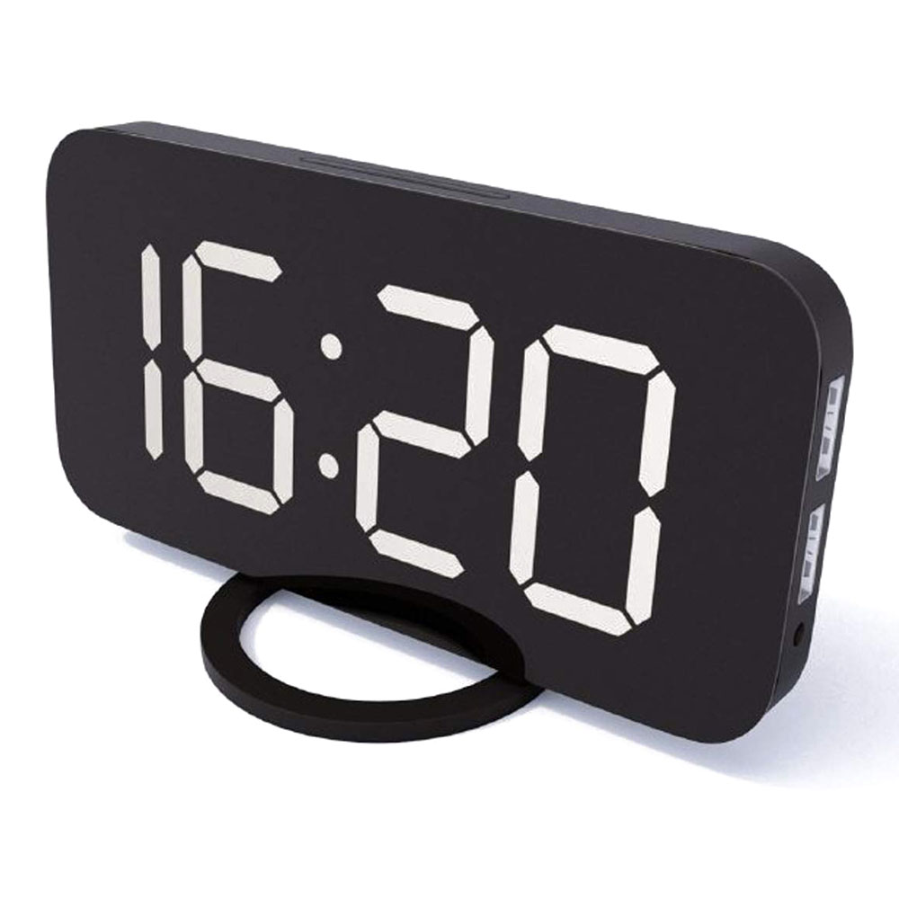 LUMINOVA Jam Alarm Digital with Smartphone Charger 2 USB Port 2.1A - EN8813