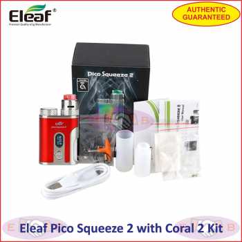 Eleaf Pico Squeeze 2 with Coral 2 100W RDA Vaporizer Kit Authentic