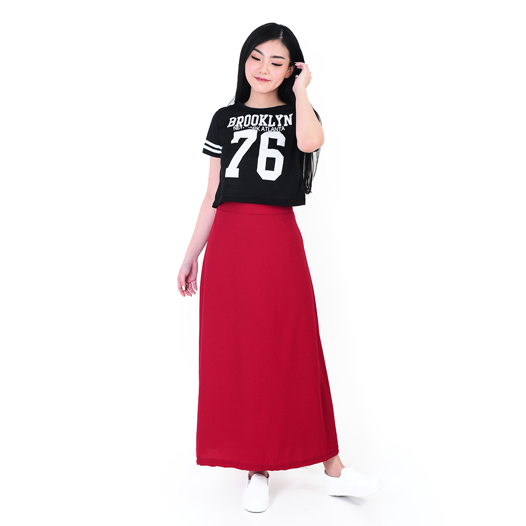 Rok Midi A-Line Wanita Dewasa Model Terbaru - Jfashion Roro