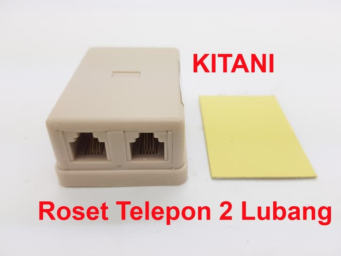 Roset Telepon 2 Lubang Merk Kitani