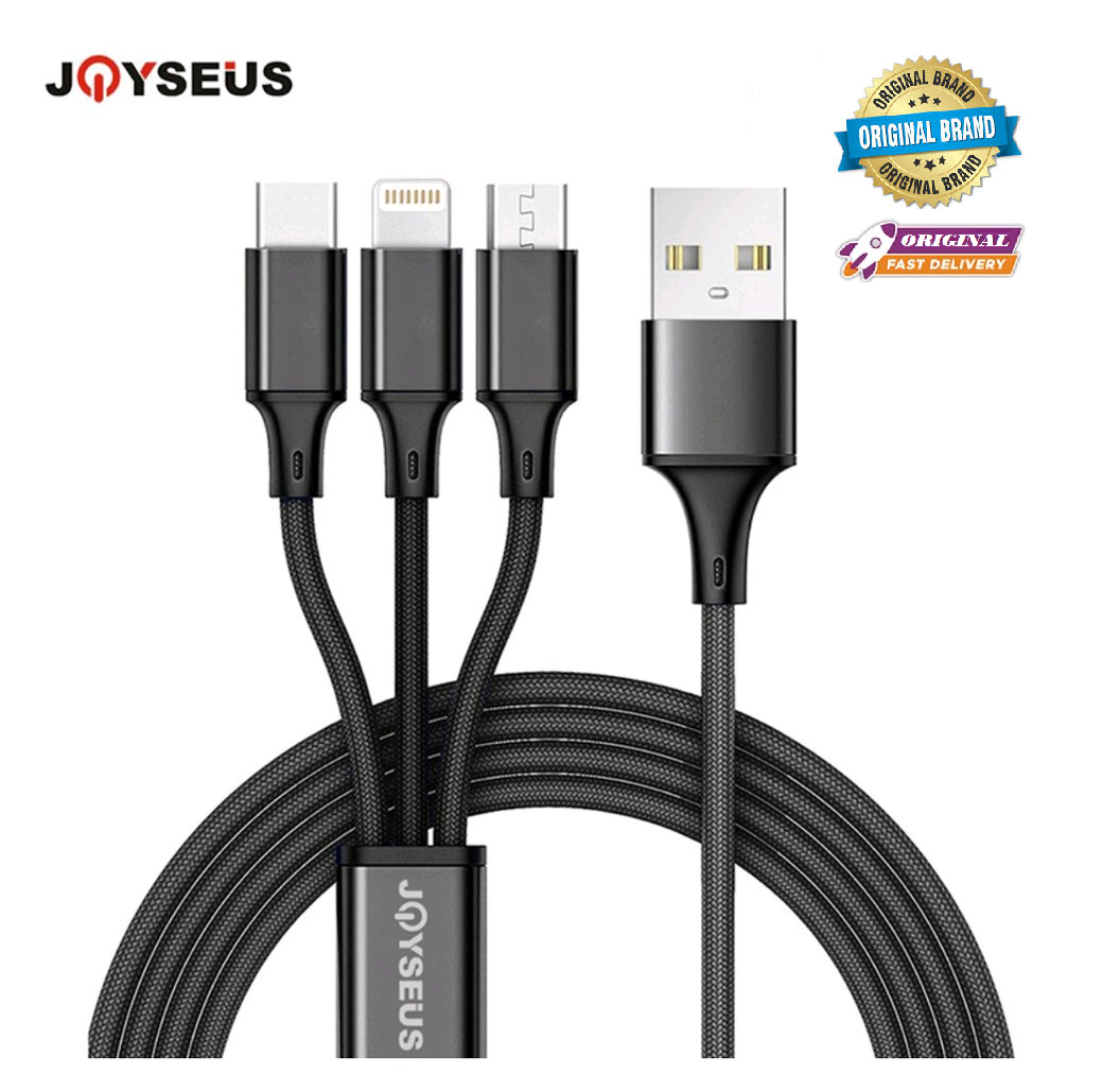 JOYSEUS 3 in 1 Charger 2A Iphone Micro USB