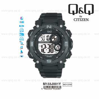 Q&Q QnQ QQ Original Jam Tangan Pria Digital - M133 M133J Water Resist