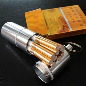 Case Bungkus Rokok Cylinder Stainless Steel Cigarette Case - LC25