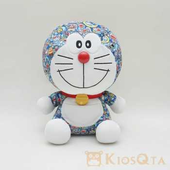 boneka doraemon motif mirip dengan Uniqlo Doraemon X Takashi Murakami