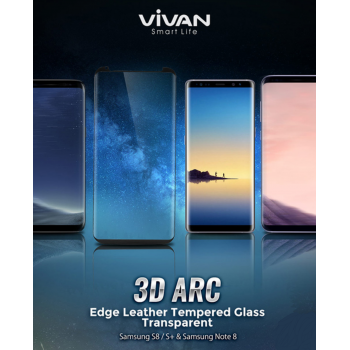 Vivan PREMIUM 3D Arc Edge Leather Tempered Glass for Samsung(Original)