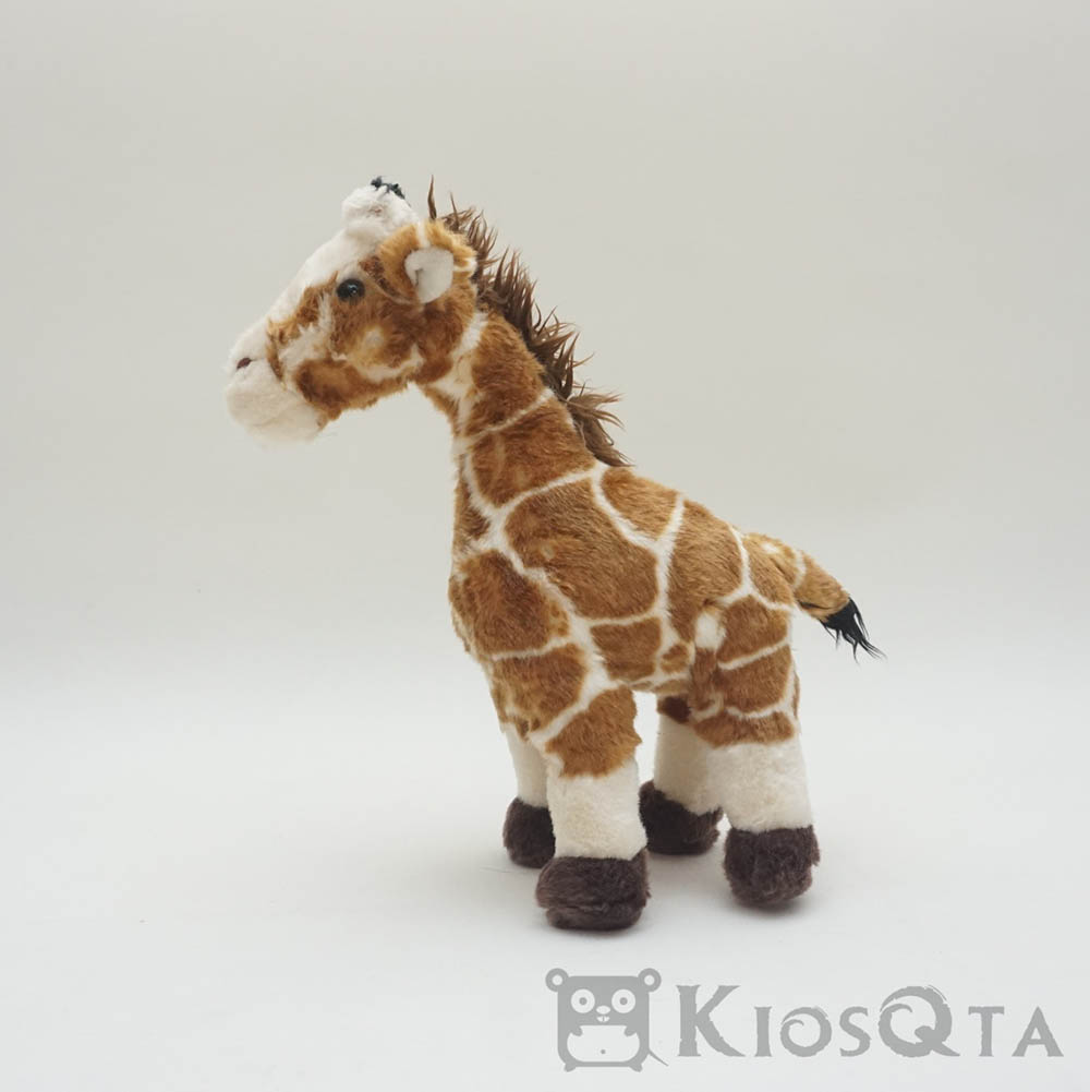 boneka jerapah berdiri coklat muda giraffe des - 2