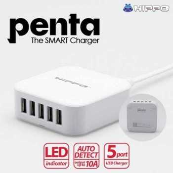 Travel Adaptor Charger 5 Port 10A + Voyager Value Pack - Hippo PENTA