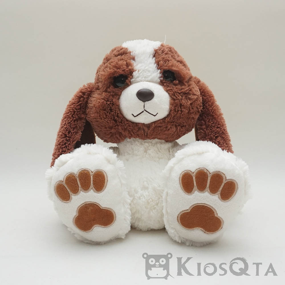 boneka anjing telinga panjang coklat sitting dog des - 23