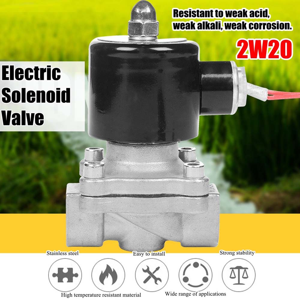 Geerte Electric Solenoid Water Valve 220V 3/4 Inch Normally Closed - 2W-200-20