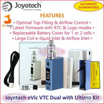 Joyetech eVic VTC Dual 75W/150W With Ultimo Vaporizer Starter Kit