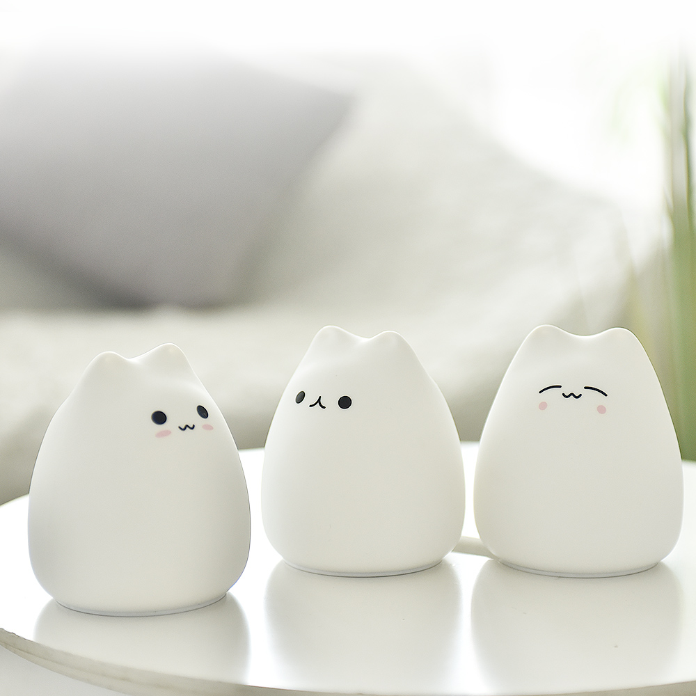 Little Cat Lampu Tidur LED Model Cute Cat RGB 5 Color 0.3W 4.5V - LJC-124