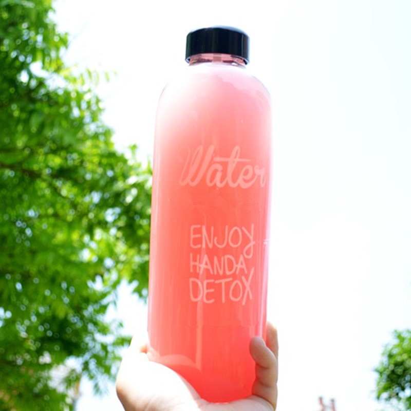 LAMHANDA Botol Minum Plastik Detox Infused Water Bottle BPA Free 1L - QWF236
