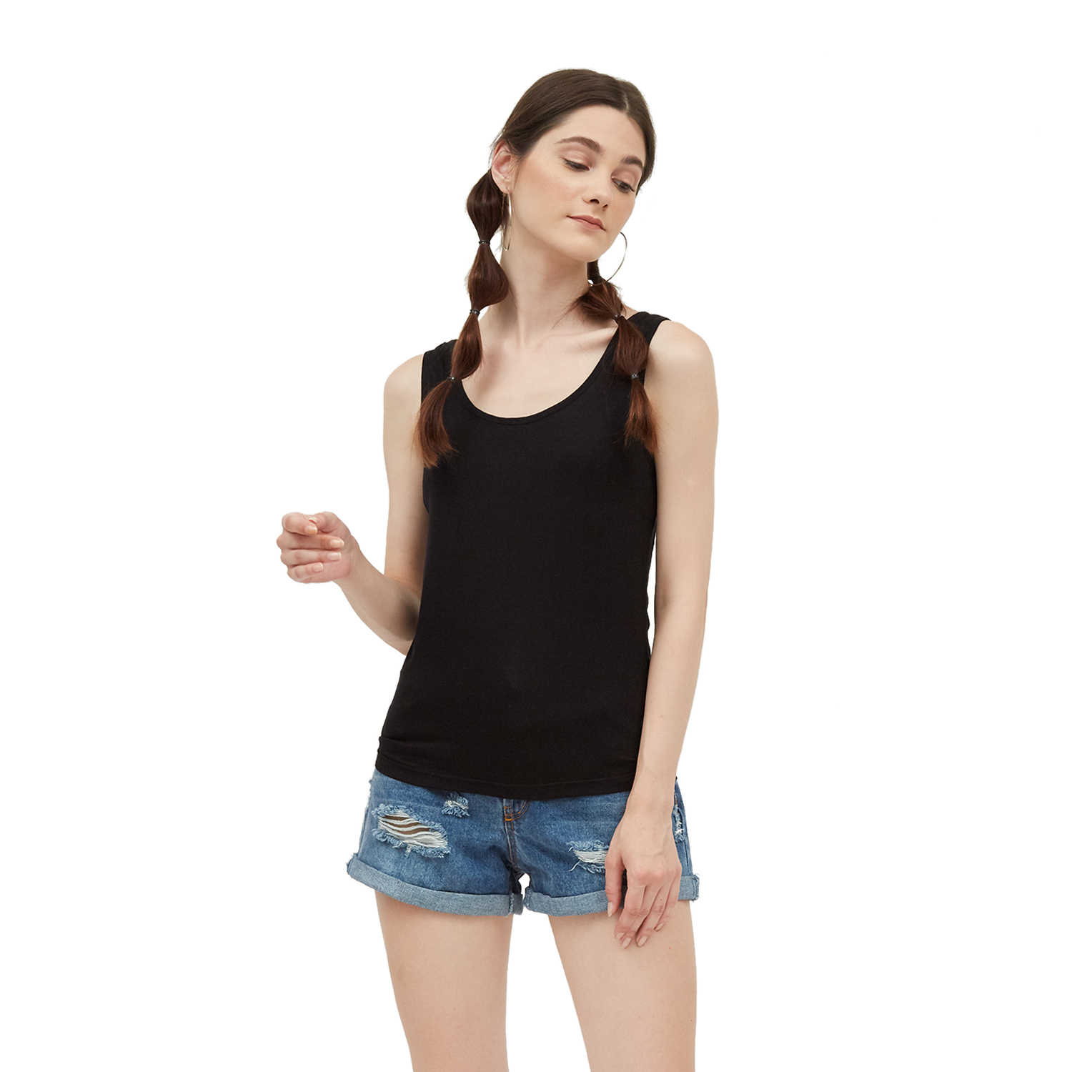 VM Singlet Tank Top Cewek Polos - Tutup