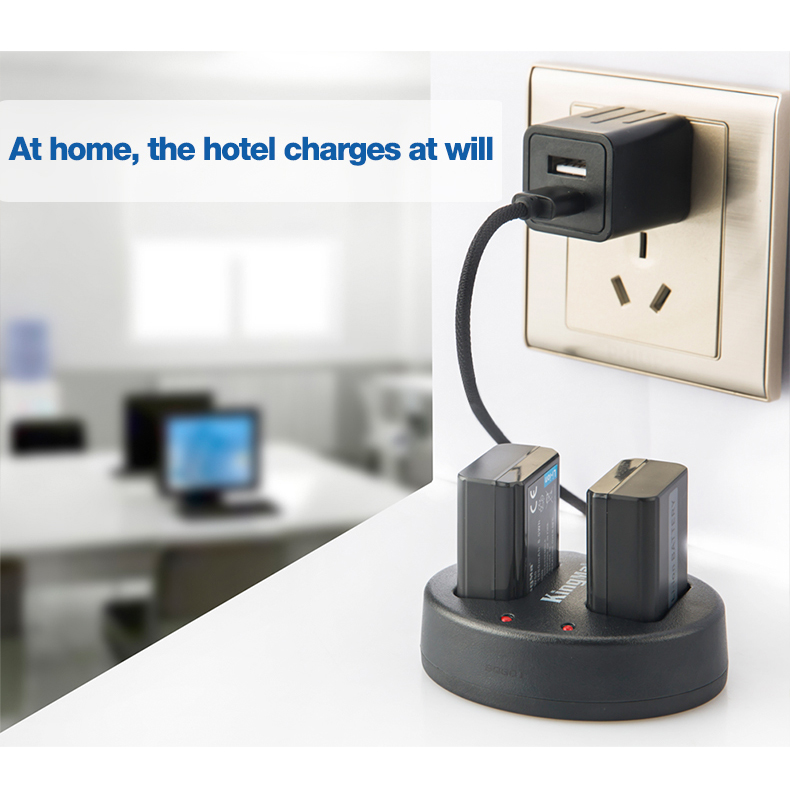 KingMa Dual Charger Battery Sony Camera with 2 Battery 1080mAh 7.4 V - KM-FW50