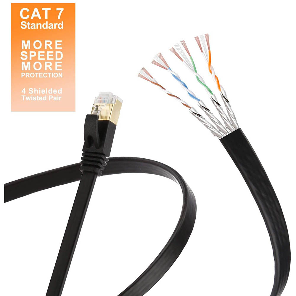 Kabel Ethernet Flat LAN Network RJ45 Cat7 10M - NW107