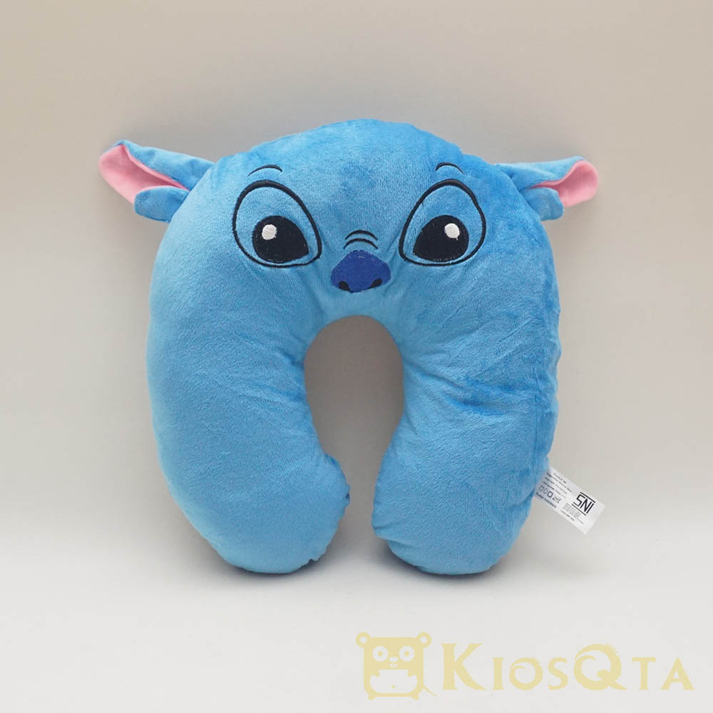 bantal leher stitch biru kuping