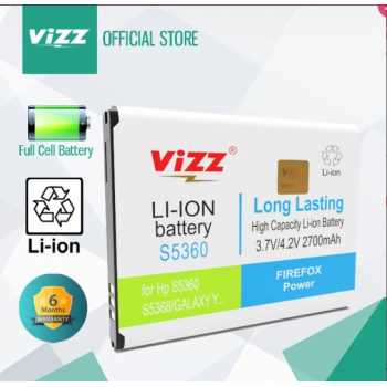 Vizz Battery Samsung S5360 Baterai Double Power Samsung GALAXY YOUNG