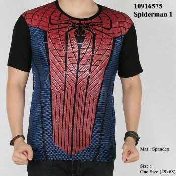Baju Kaos SPIDERMAN 3D kaos superhero distro pria (SPI MERAH KCL)
