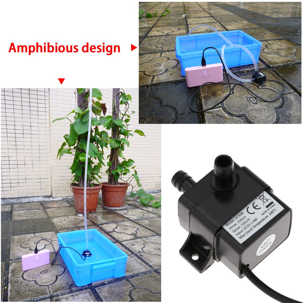 Taffware Pompa Air Mini USB Brushless Water Oil Pump Submersible 5V - QR30A