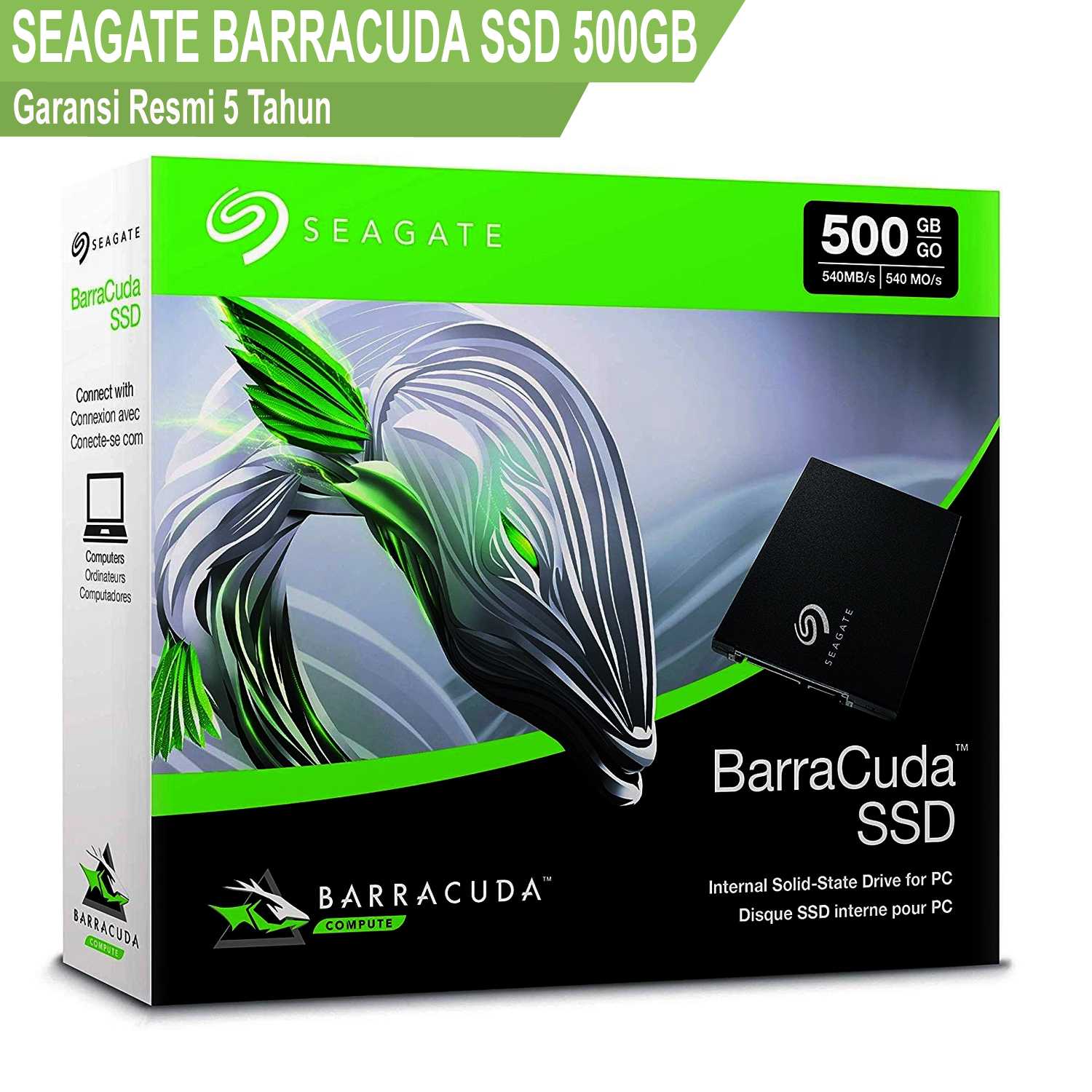 Jual Seagate Barracuda SSD 500GB-Internal SSD