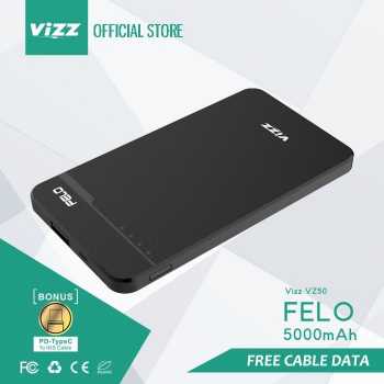 VIZZ Powerbank VZ50 FELO 5000 mAh Single Port Quick Charge