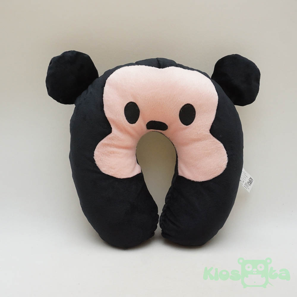 bantal leher mickey mouse kuping hitam